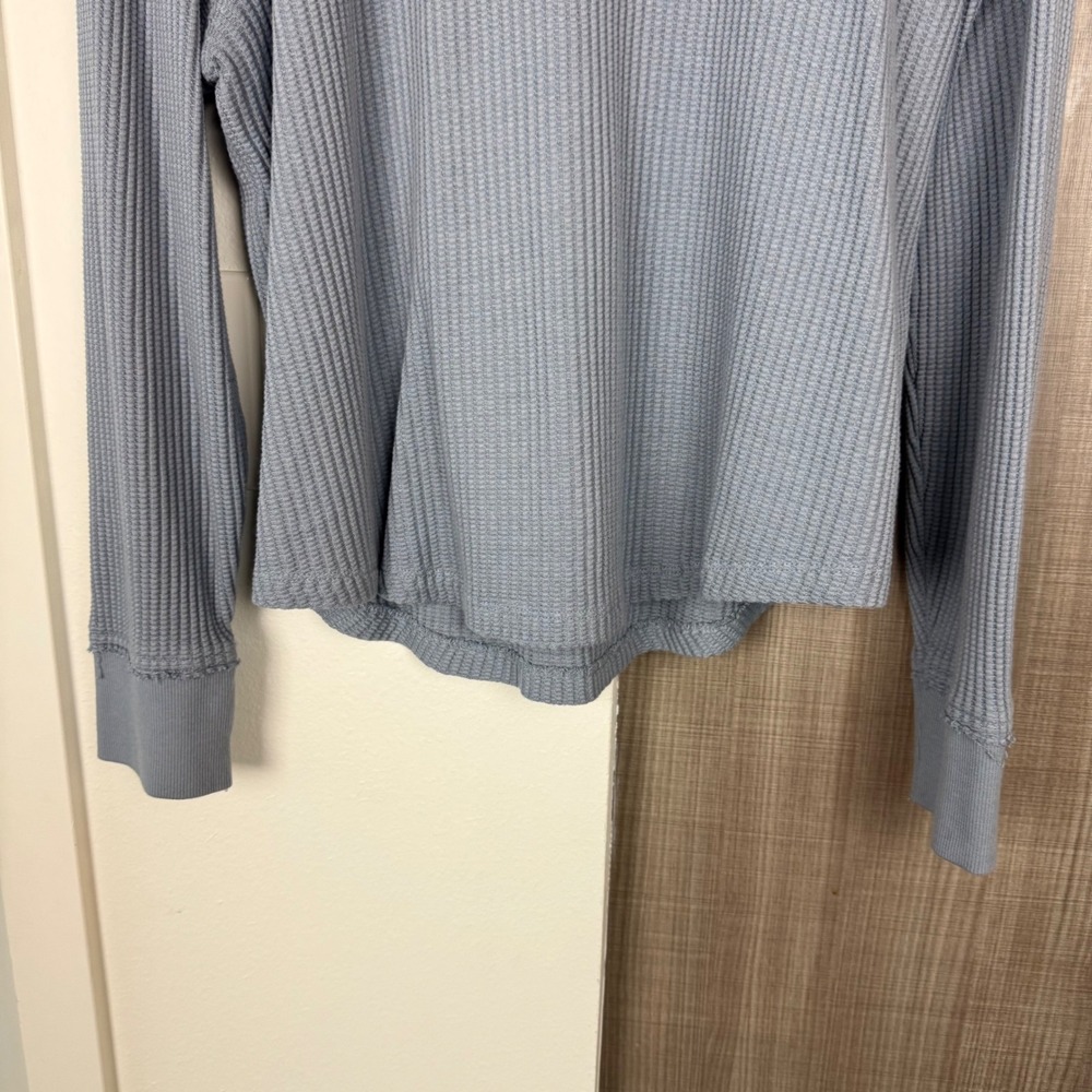 Faherty Legend Waffle Knit Crew in Tradewinds Blue Long Sleeve Top Size XL - Picture 5 of 12